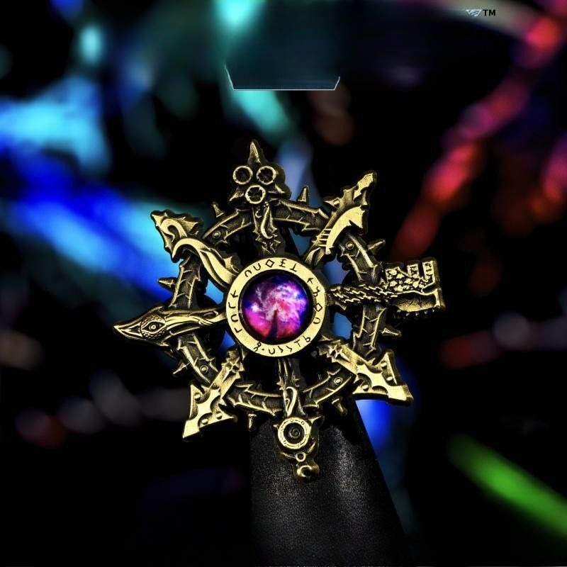 Vintage Collectible Pins - Винтажная готическая металлическая брошь с пентаграммой