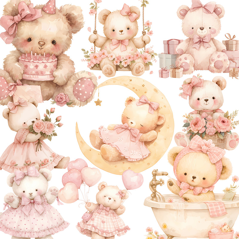 Vintage Things Collection - 20 шт./упак. милый медведь наклейка DIY