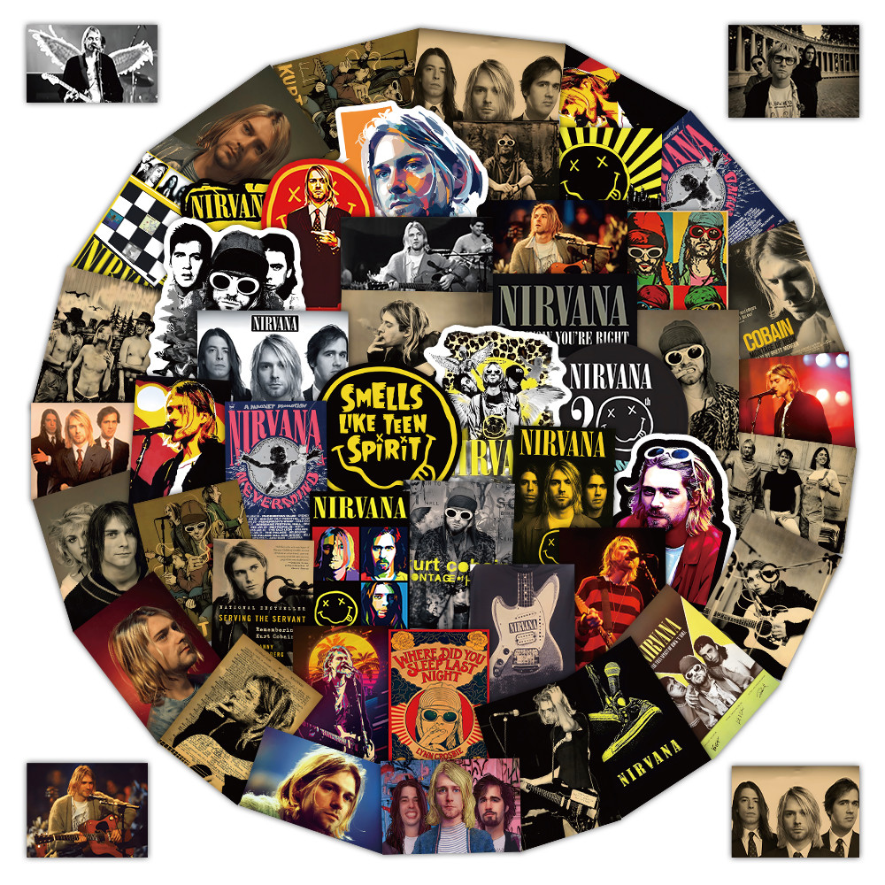 Vintage Things Collection - Набор из 52 наклеек группы Nirvana