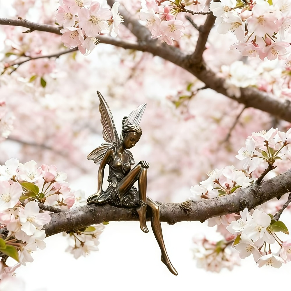 Vintage Fairy Figurines Collectible - Винтажная статуэтка феи из смолы: прозрачная,
